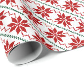 Praktisch Fair Isle design wrappaper Cadeaupapier (Rol Hoek)