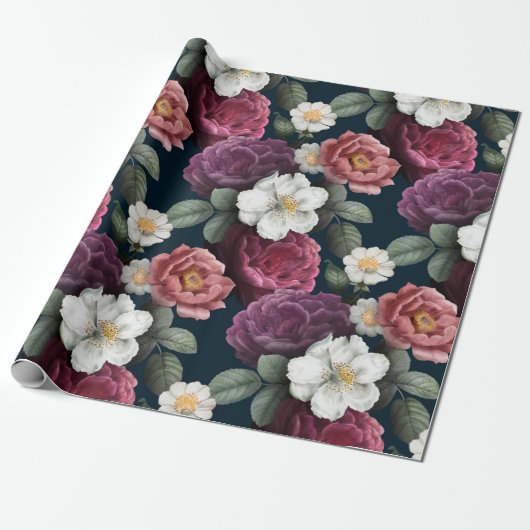Praktisch Floral patroon Verpakkingspapier Cadeaupapier (Uitgerold)