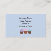 Praktisch ontworpen cupcakes visitekaartje (Achterkant)