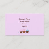 Praktisch ontworpen cupcakes visitekaartje (Achterkant)