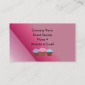 Praktisch ontworpen cupcakes visitekaartje (Achterkant)