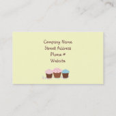 Praktisch ontworpen cupcakes visitekaartje (Achterkant)