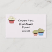 Praktisch ontworpen cupcakes visitekaartje (Achterkant)