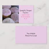 Praktisch ontworpen cupcakes visitekaartje (Voorkant / Achterkant)