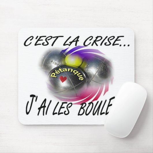 Praktisch petanekontwerp muismat (Met muis)