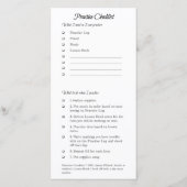 Praktische controlelijsten bedankkaart (Voorkant)