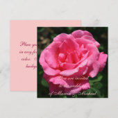 Praktische dieproze Rose Kaart (Voorkant / Achterkant)
