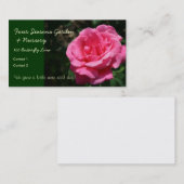 Praktische dieproze Rose Visitekaartje (Voorkant / Achterkant)