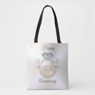 Praktische en mooie 60ste verjaardag geschenken tote bag