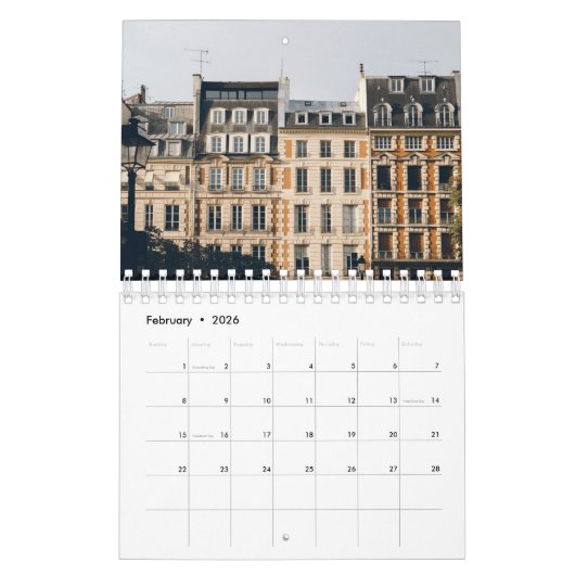Praktische foto's van Parijs Frankrijk Kalender (Feb 2026)
