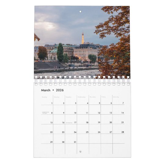 Praktische foto's van Parijs Frankrijk Kalender (Mar 2026)