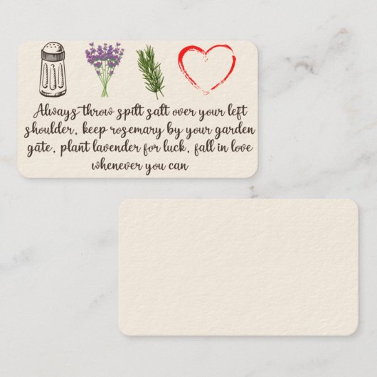 Praktische Magische Citaat Herfst in liefde wannee Visitekaartje (Voorkant / Achterkant)