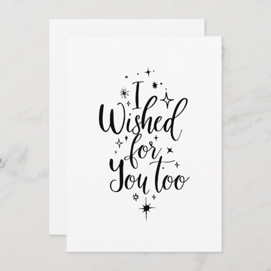 Praktische magische kaart "Ik heb ook voor jou ges (Voorkant / Achterkant)