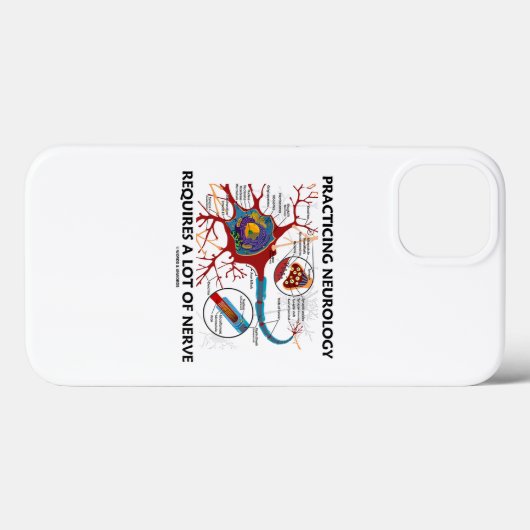 Praktische neurologie vereist veel zenuwen Case-Mate iPhone case (Achterkant (horizontaal))