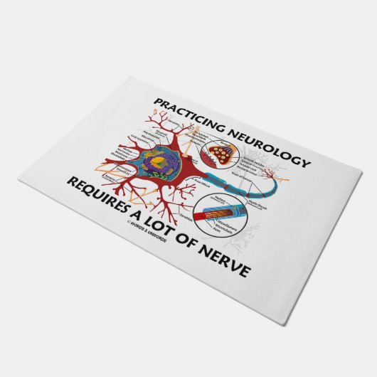 Praktische neurologie vereist veel zenuwen deurmat (Schuin)