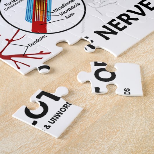 Praktische neurologie vereist veel zenuwen legpuzzel (Zijkant)