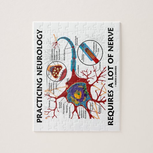 Praktische neurologie vereist veel zenuwen legpuzzel (Verticaal)