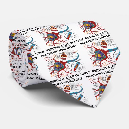 Praktische neurologie vereist veel zenuwen stropdas (Opgerold)
