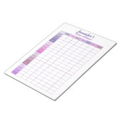 Praktische Paarse en Roze Weekplanner Notitieblok (Schuin)
