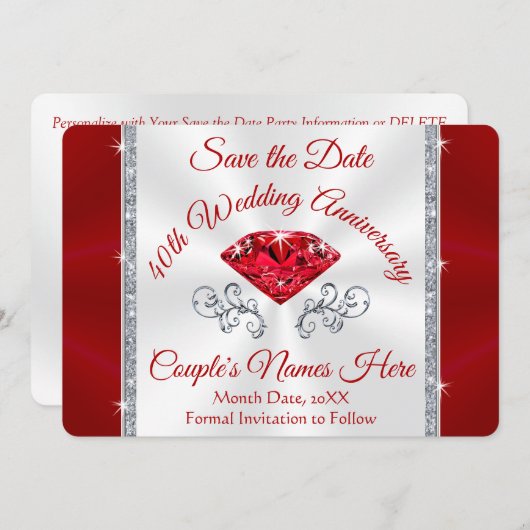 Praktische persoonlijke, 40e Opslaan van de Datumk Kaart (Voorkant / Achterkant)