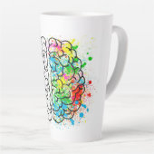 Praktische psychologische ideologie latte mok (Rechterhoek)