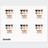 Praktische radicale empathie ronde sticker (Vel)