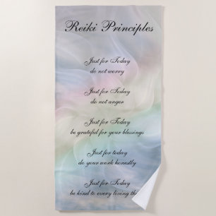 Praktische regenboogMandala Reiki Beginselen Strandlaken