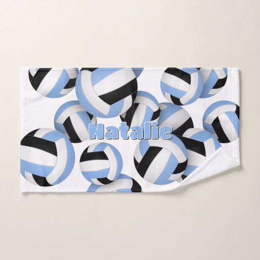 Praktische sportcadeaus voor blauwe zwarte volleyb handdoek (Handdoek)