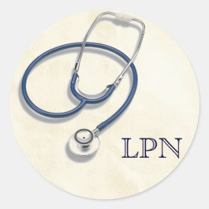 Praktische verpleegkunde met lpn-vergunning ronde sticker