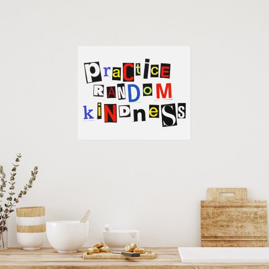 Praktische willekeurige bewustwording poster (Keuken)