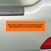 Praktische willekeurige handelingen van inlichting bumpersticker (Op auto)