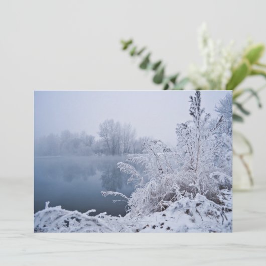 Praktische winteruitnodiging kaart (Staand voorkant)