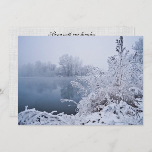 Praktische winteruitnodiging kaart (Voorkant / Achterkant)