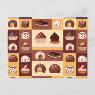 Pralines, chocolade, heerlijk met cacaosmák briefkaart