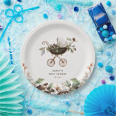 Pram 'Baby is Brewing' Coffee Baby Shower Papieren Bordje (Feest)