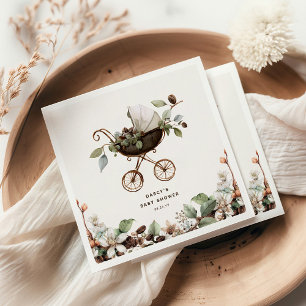 Pram 'Baby is Brewing' Koffie Baby Shower Servet