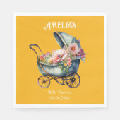  Pram Baby shower gepersonaliseerd Servet (Voorkant)