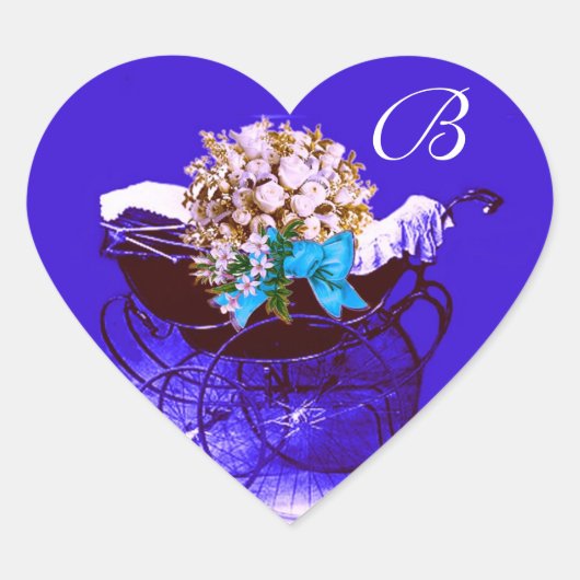  PRAM, BABY SHOWER-HARMONOGRAM HART STICKER (Voorkant)