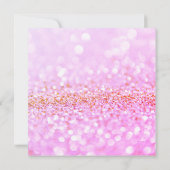  PRAM BABY SHOWER INVITATIE roze kristal Kaart (Achterkant)