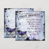 Pram Lavendel Paarse Baby shower Kaart (Voorkant / Achterkant)