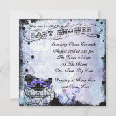 Pram Lavendel Paarse Baby shower Kaart (Voorkant)