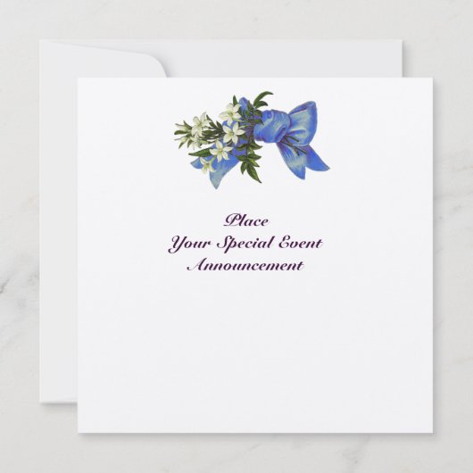  PRAM MET BABY SHOWER MONOGRAM KAART (Achterkant)