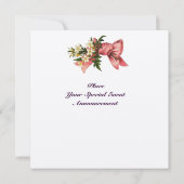  PRAM MET BABY SHOWER MONOGRAM KAART (Achterkant)