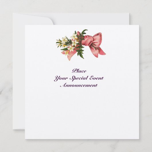 PRAM MET BABY SHOWER MONOGRAM KAART (Achterkant)