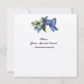 PRAM MET BABY SHOWER MONOGRAM KAART (Achterkant)