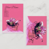 PRAM MET BABY SHOWER VAN STROOMSTROMEN, parelpapi Visitekaartje (Voorkant / Achterkant)