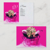  PRAM MET BABY SHOWER VAN STROOMSTROMEN, parelpapi Visitekaartje (Voorkant / Achterkant)