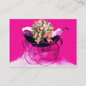  PRAM MET BABY SHOWER VAN STROOMSTROMEN, parelpapi Visitekaartje (Achterkant)