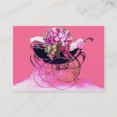  PRAM MET BABY SHOWER VAN STROOMSTROMEN, parelpapi Visitekaartje (Achterkant)