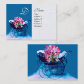 PRAM MET BABY SHOWER VAN STROOMSTROMEN, parelpapi Visitekaartje (Voorkant / Achterkant)